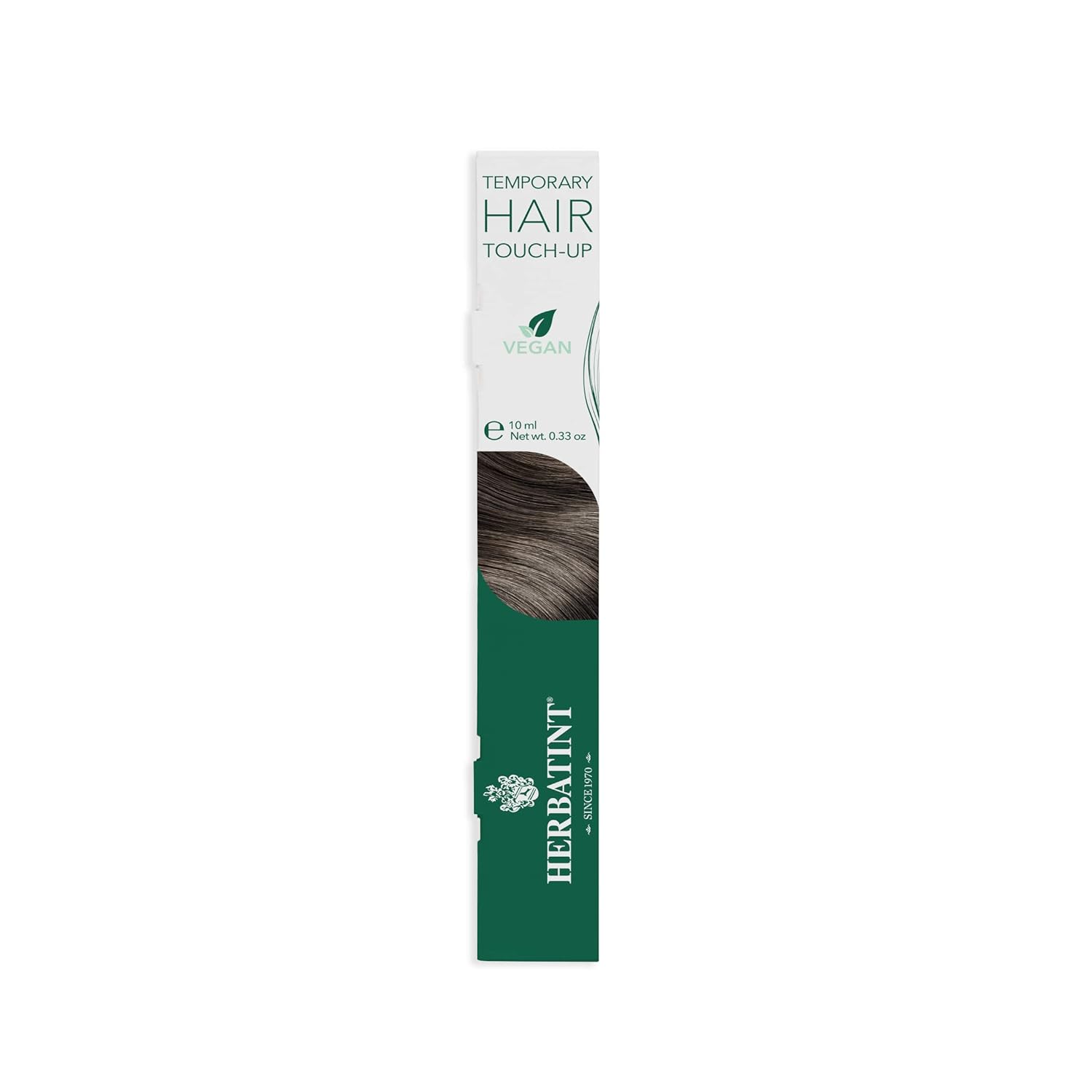Herbatint Temporary Hair Touch-Up - Instantly Mask Grey Roots Between Coloring with Easy To Apply Precision Brush Kit - Natural-Looking Concealer For Dark Chestnut Hair - Vegan - .33 oz