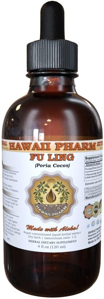 HawaiiPharm Fu Ling Tincture, Fu Ling, Poria (Poria Cocos) Sclerotia Liquid Extract, Herbal Supplement 2 oz
