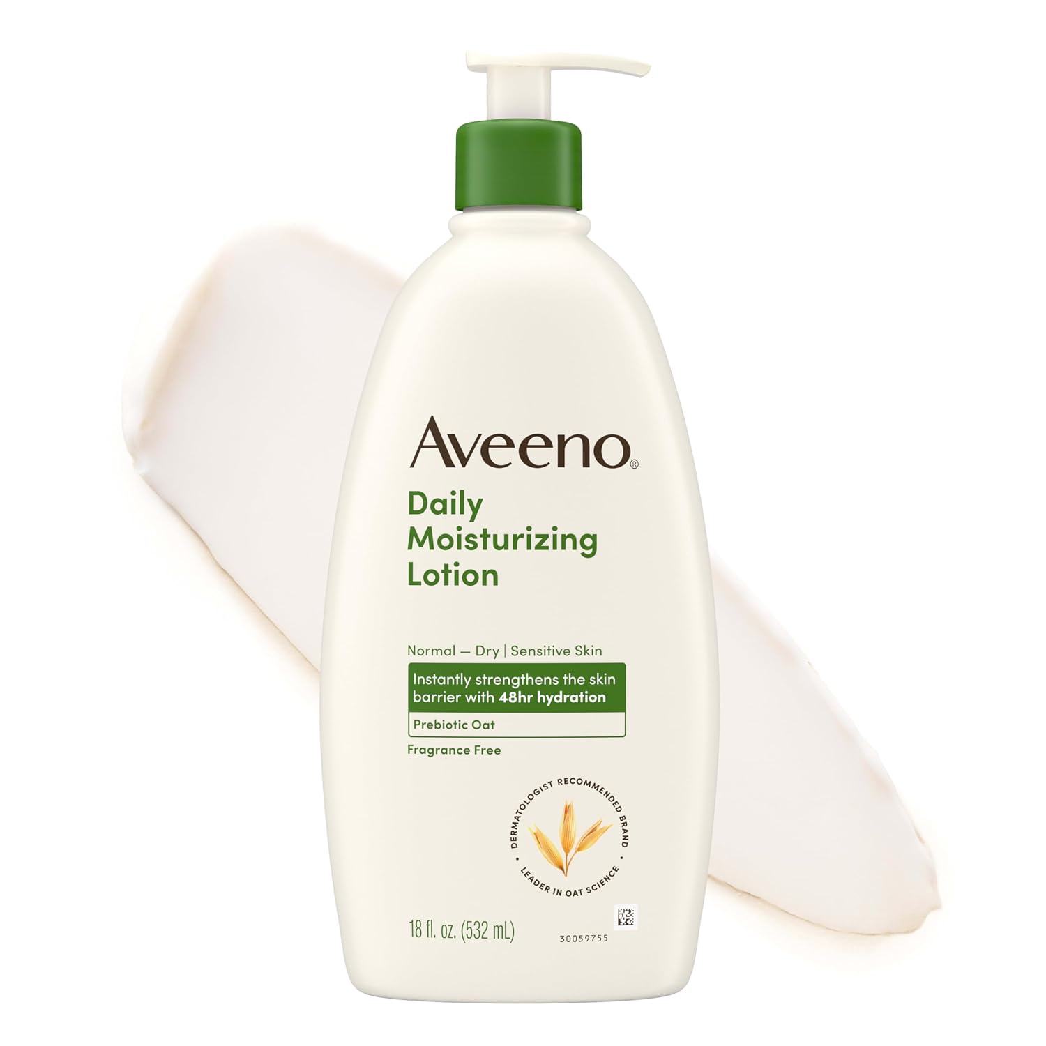 Aveeno Daily Moisturizing Body Lotion, Fragrance-Free, 18 fl. oz