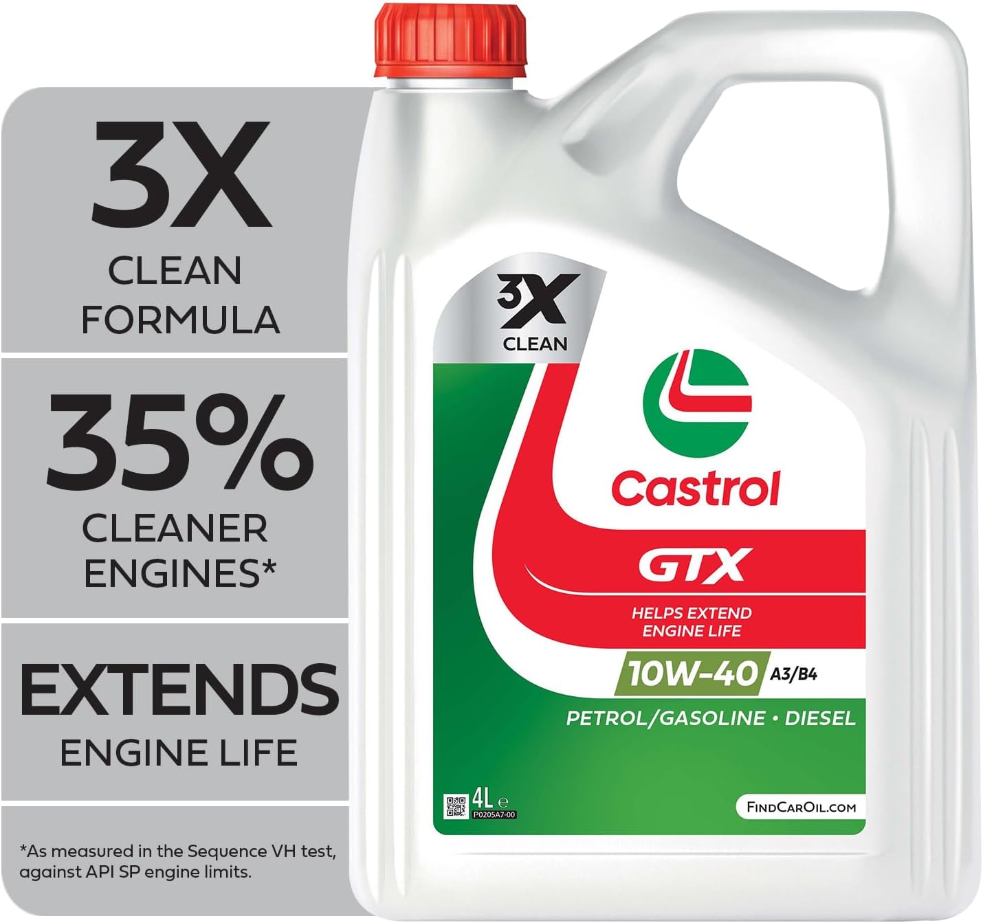 Castrol GTX 10W-40 A3/B4 Engine Oil 4L