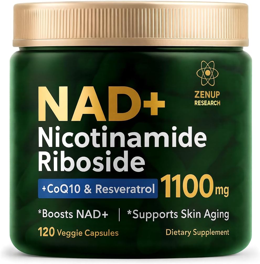 NAD+ Supplement Research | 1100mg Liposomal Nicotinamide Riboside with Resveratrol & Quercetin