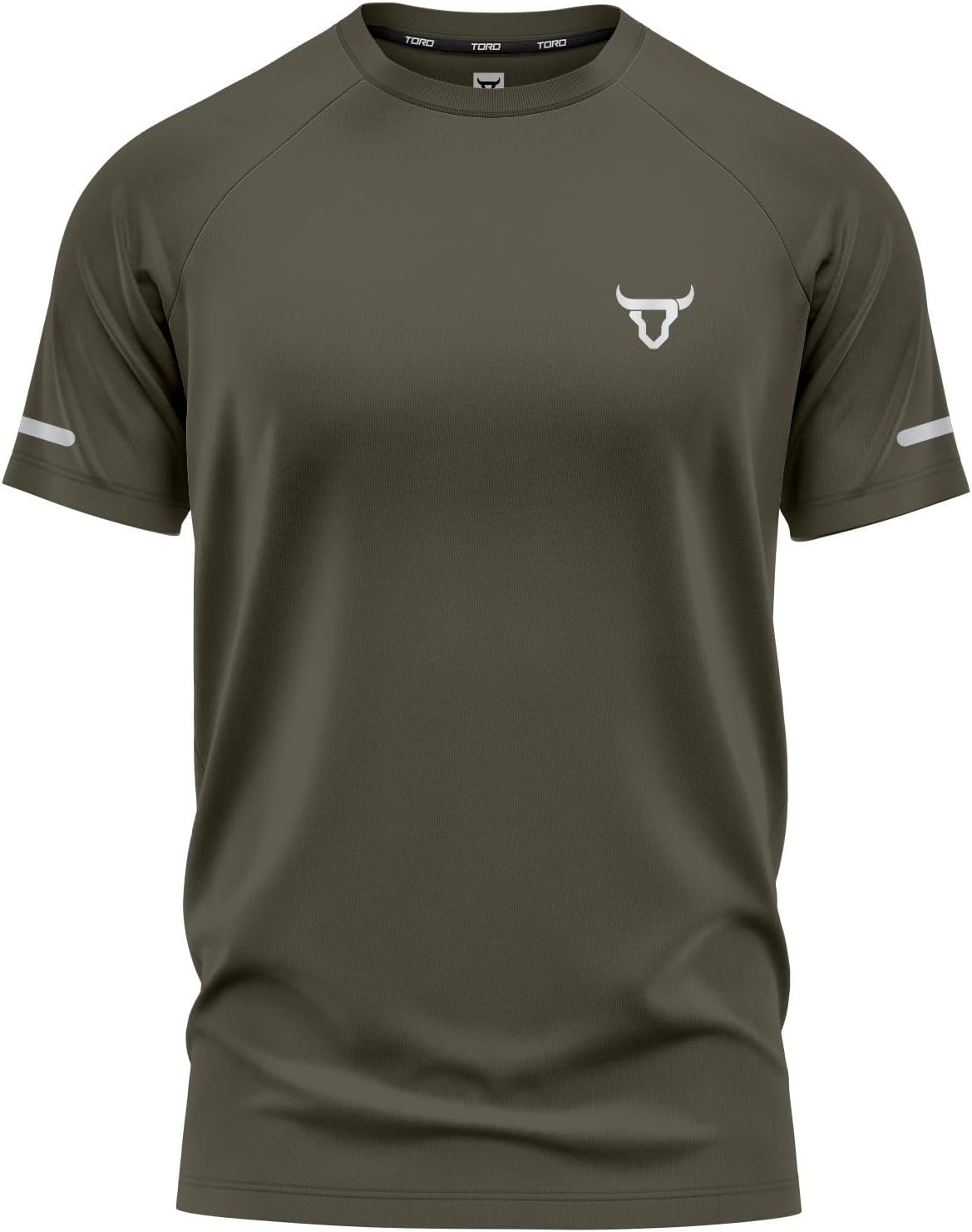 Mens Short Sleeve T-Shirts Workout Athletic Fit Moisture Wicking Fast Drying Reflective Logo Sports T-Shirts Tops