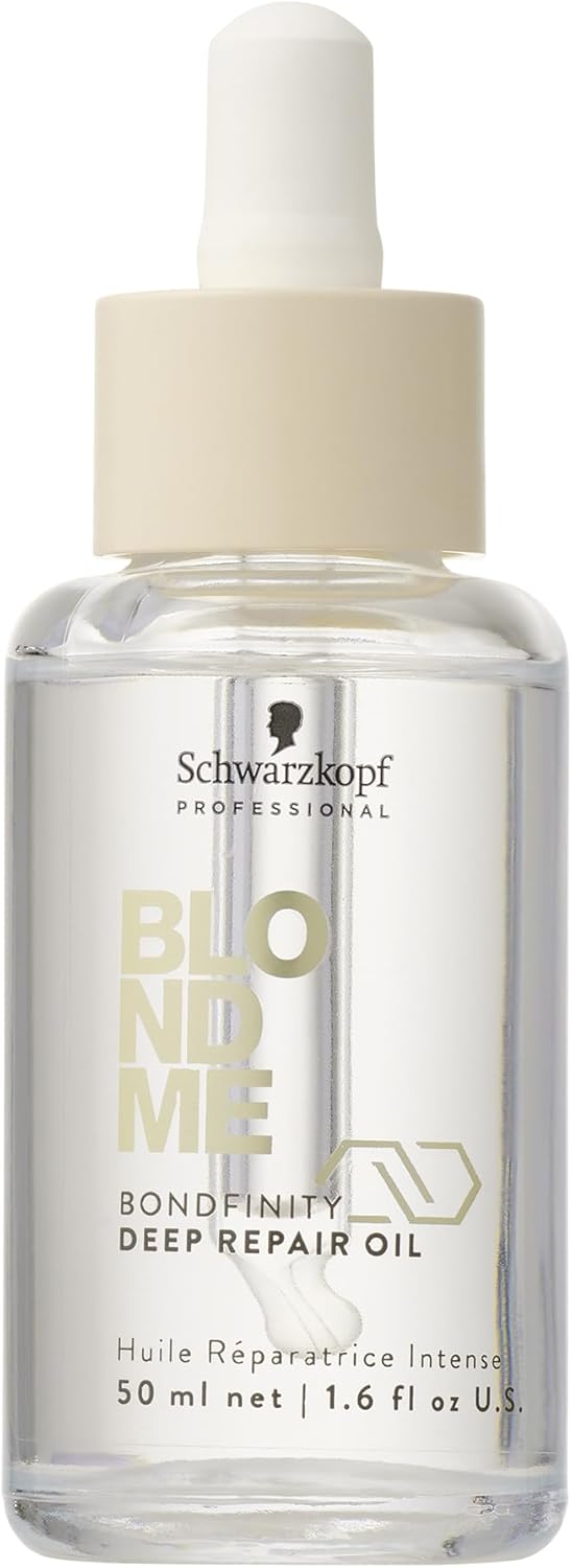 Schwarzkopf Professional BLONDME Bondfinity Deep Repair Oil Light Hair Oil Leave In Heat Protection Frizz Control Smoothing Porous Hair Repairing And Strengthening 50 ml