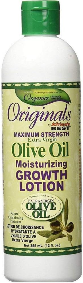 Africa's Best Originals Maximum Strength Extra Virgin Olive Oil Moisturizing Growth Lotion 12 oz (Pack of 10)