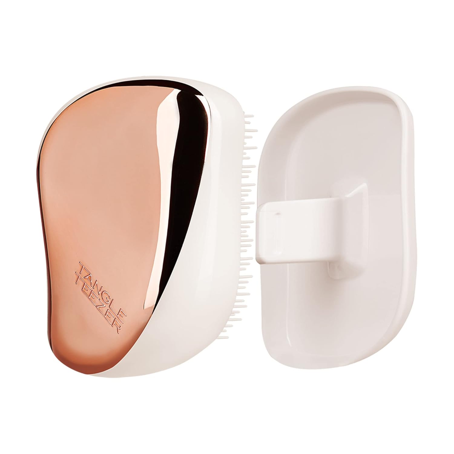 TANGLE TEEZER Compact Styler On-the-go Detangling Hairbrush Ivory Rose, Gold, (Pack of 1)