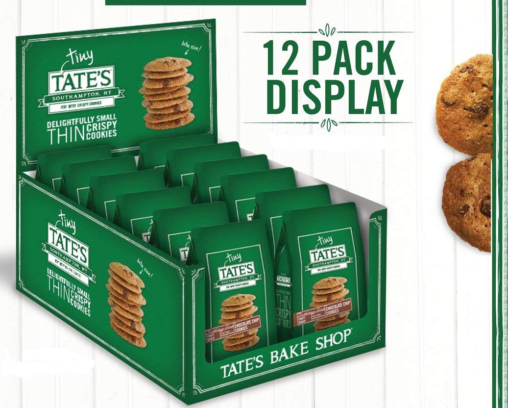 Tate's Bake Shop - Tiny Tate's Bite Size Chocolate Chip Cookies 1oz Bags (Each bag contains 12 bite size cookies) (Pack of 24)