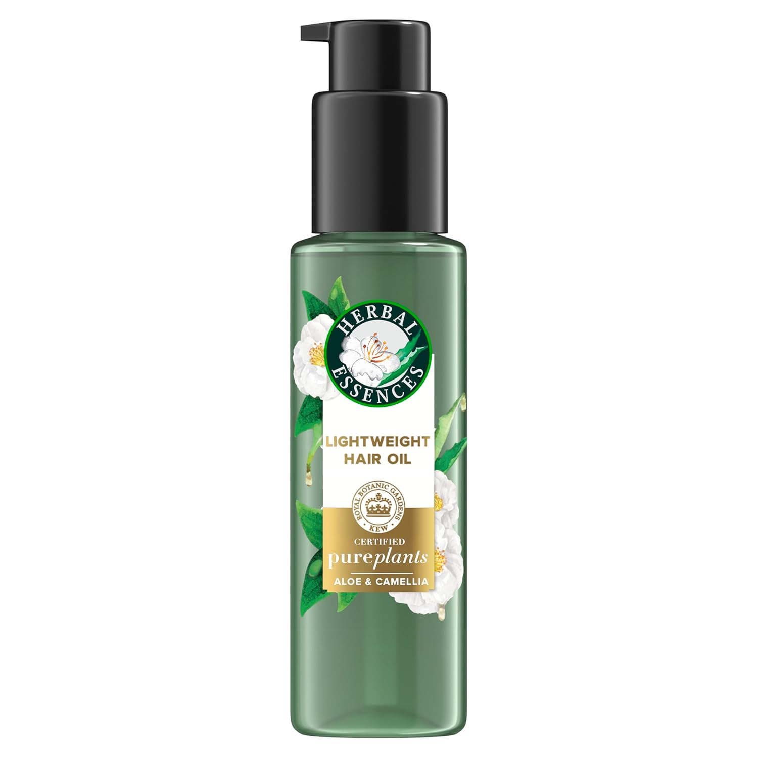 Herbal Essences Lightweight Hair Oil, Certified Pure Plants, with Aloe and Camellia Flower Oil, 3.2 fl oz