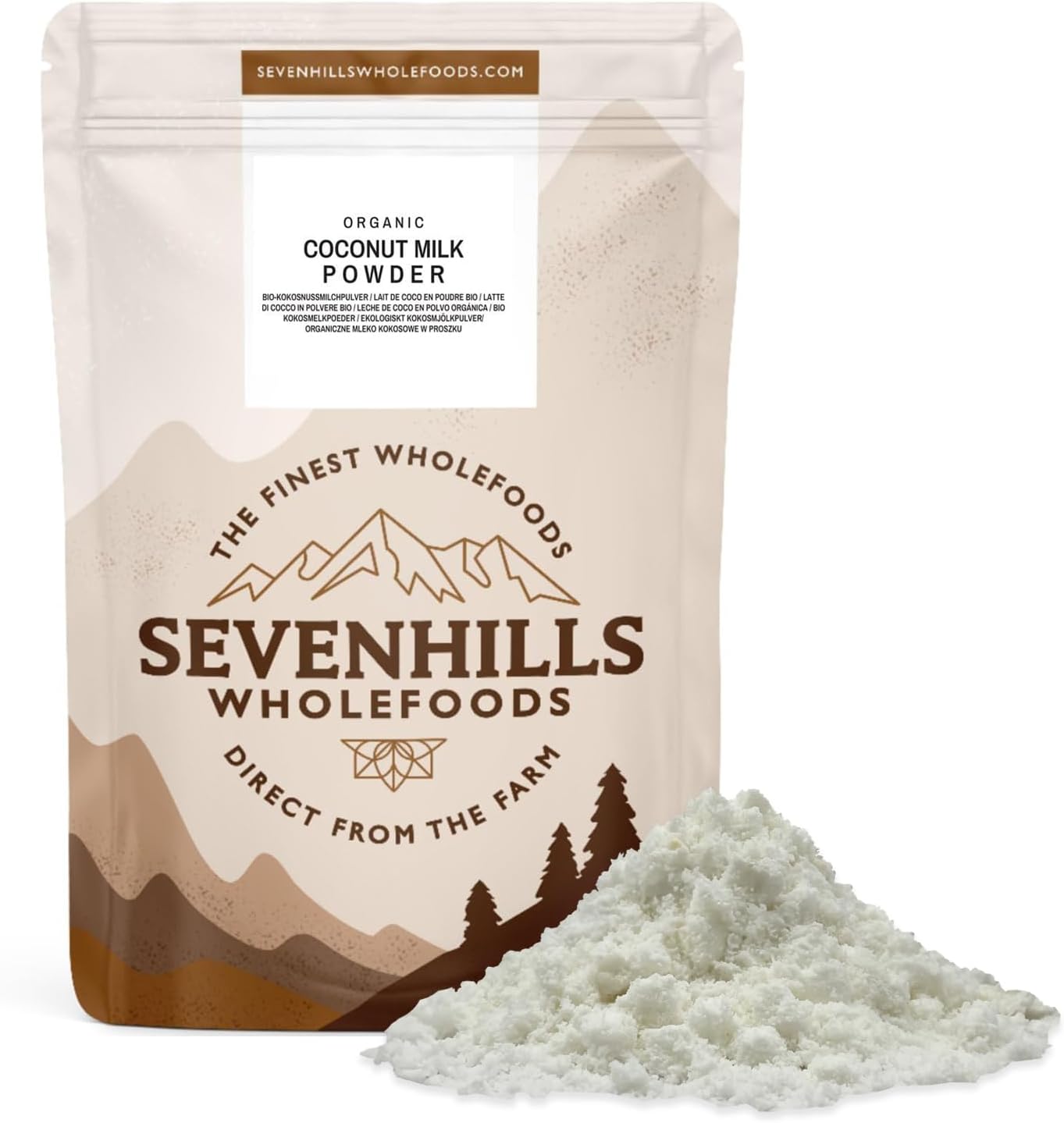 Sevenhills Wholefoods Organic Coconut Milk Powder 400g | Vegan Milk Alternative | Gluten-free | for drinking, cooking and baking | ideal for lattes, curries and sauces