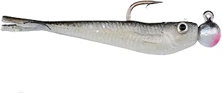Berkley PowerBait Power Minnow Fishing Bait, Black Shad, 3in | 8cm, Irresistible Scent & Flavor, Realistic Action, Split Tail Design, Ideal for Bass, Walleye, Trout, Panfish Species and More