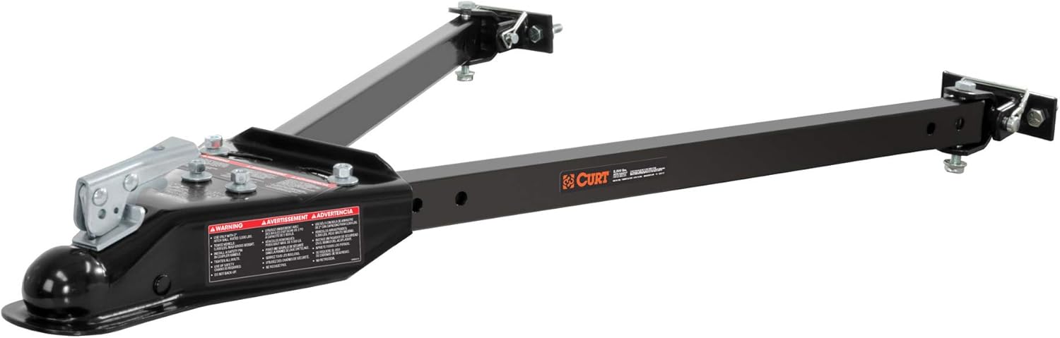 CURT 19745 Universal Car RV Tow Bars for Flat or Dinghy Towing, 5,000 lbs, 2-Inch Coupler , Black