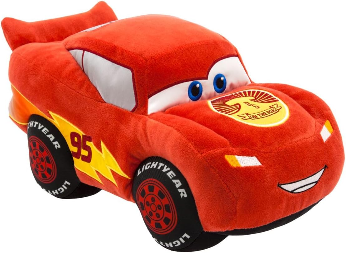 DISNEY STORE Official Lightning McQueen Plush Medium Soft Toy for Kids, 12 inches, Cuddly Character with Fuzzy Texture and Embroidered Details. Suitable for All Ages.