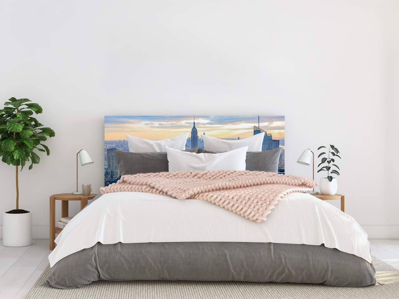 Headboard Bed PVC/Pegasus/Bee Nest New York Various Lightweight, Elegant, Sturdy and Economical Headboard 135x60cm