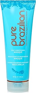 Pure Brazilian Deep Conditioning Masque - Deep Conditioner Hair Treatment with Brazilian Keratin, Acai, and Arginine - 8 Fl Oz