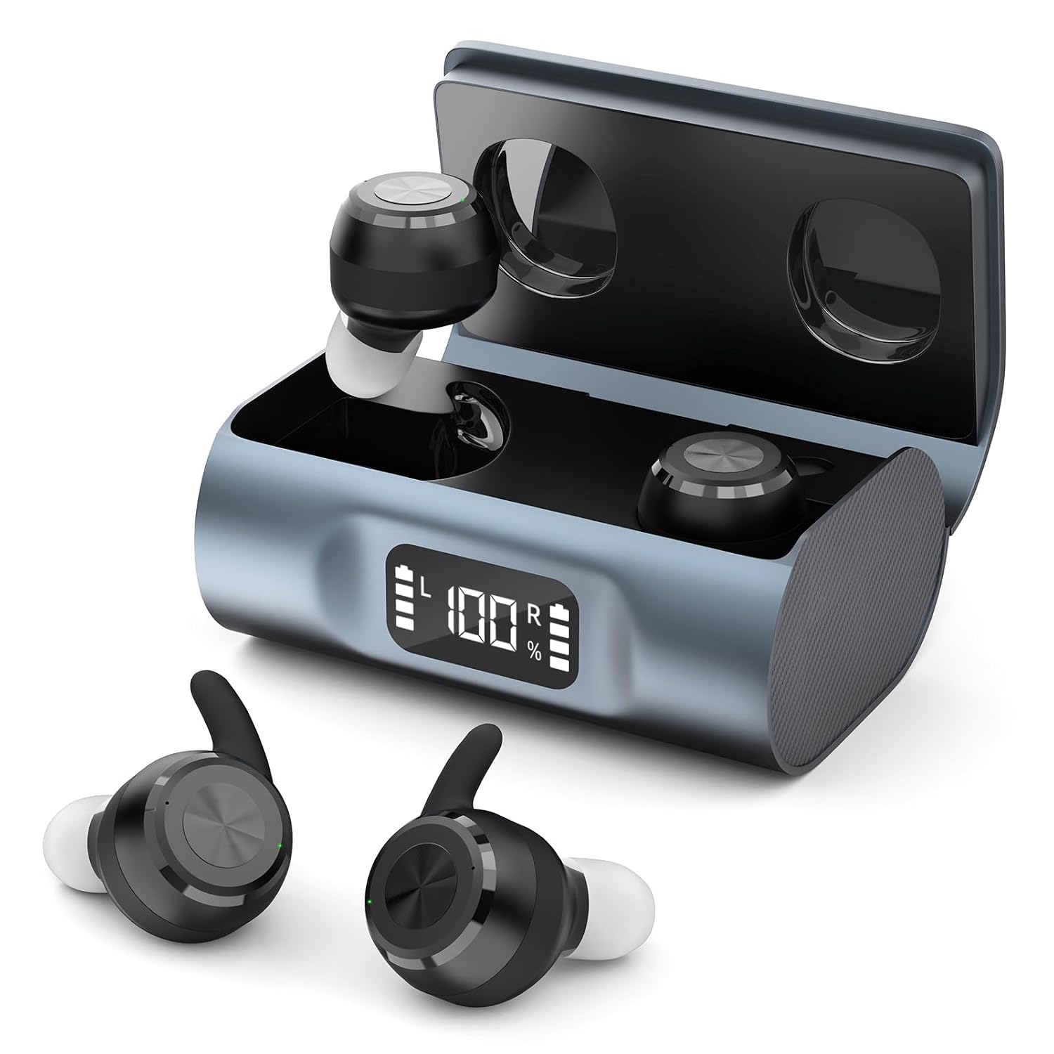 OTC Hearing Aids for Seniors & Adults - Rechargeable, 25+ Hour Battery Life, Advanced Noise Cancellation, 5-Level Volume & Memory, Clear Sound, Comfort-Fit