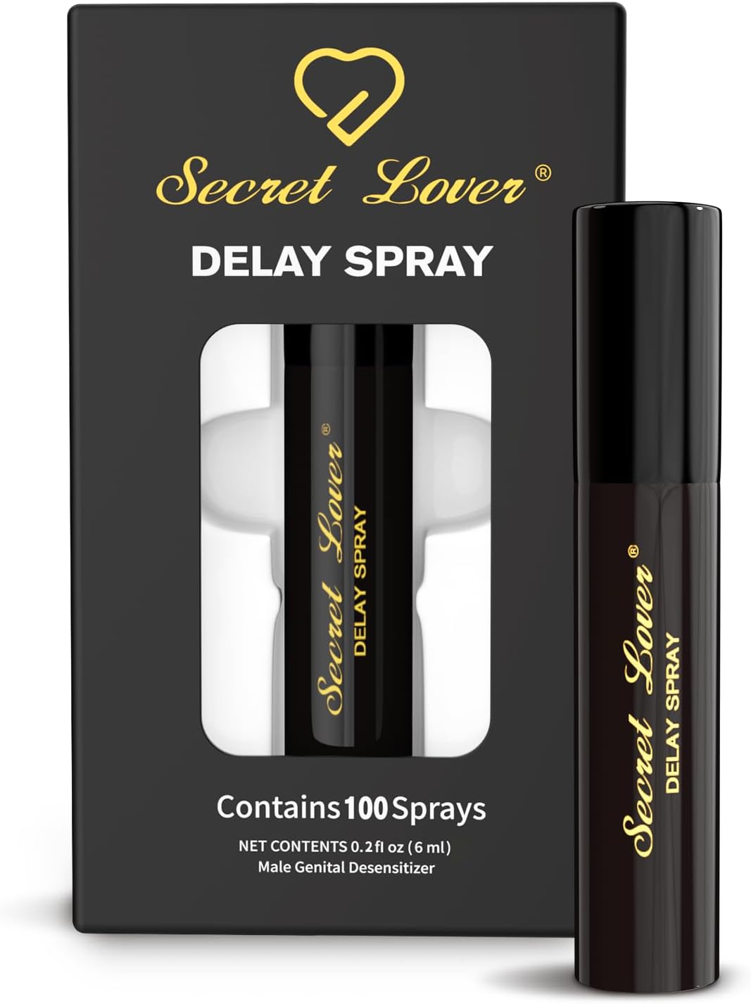Secret Lover Desensitizing Delay Spray Novelties, Gentle Non-irritating No Odor, Male Climax Control Spray for Men Last Longer in Bed Prolong Climax for Him Novelties, 6 ml