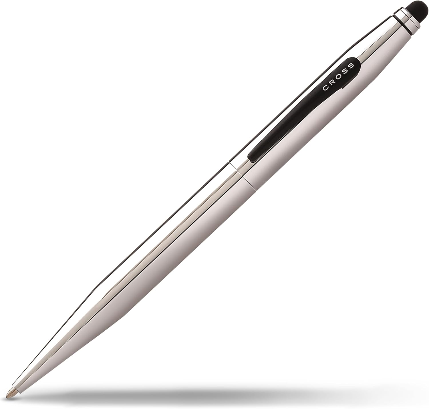 CROSS Tech2 Chrome Ballpoint Pen with Stylus incl. Premium Gift Box – Refillable Medium Ballpen