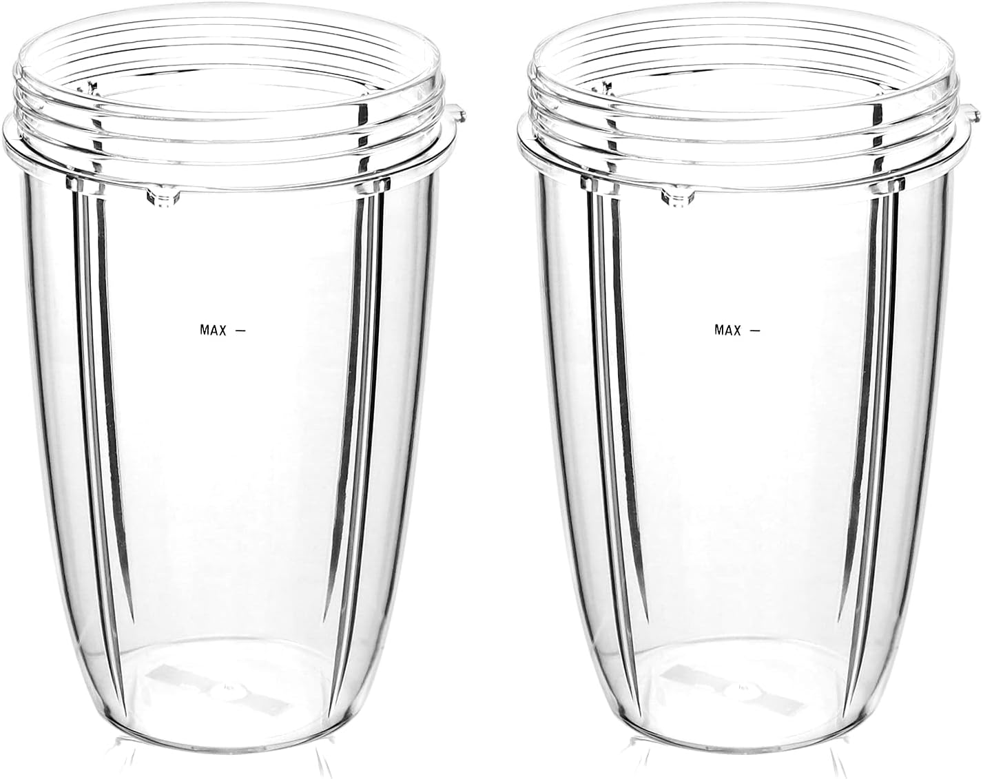 QWORK® 24OZ Juicer Cups Compatible with Nutribullet 600W 900W Blenders, Juicer Replacement Parts (2 Pack)