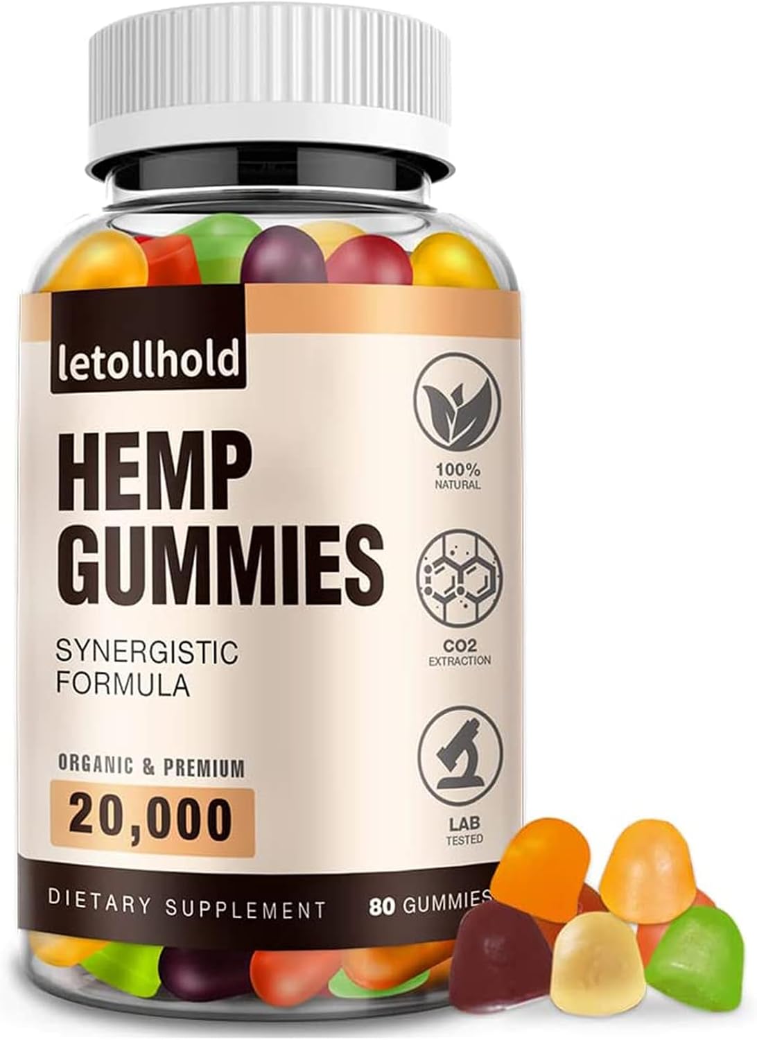 Hemp Gummies for Sleep, Pain, Anxiety (1 Pack) - High Potency Advanced Extra Strength with Pure Natural Hemp Oil, Best Hеmp Gummies for Adults - Low Sugar