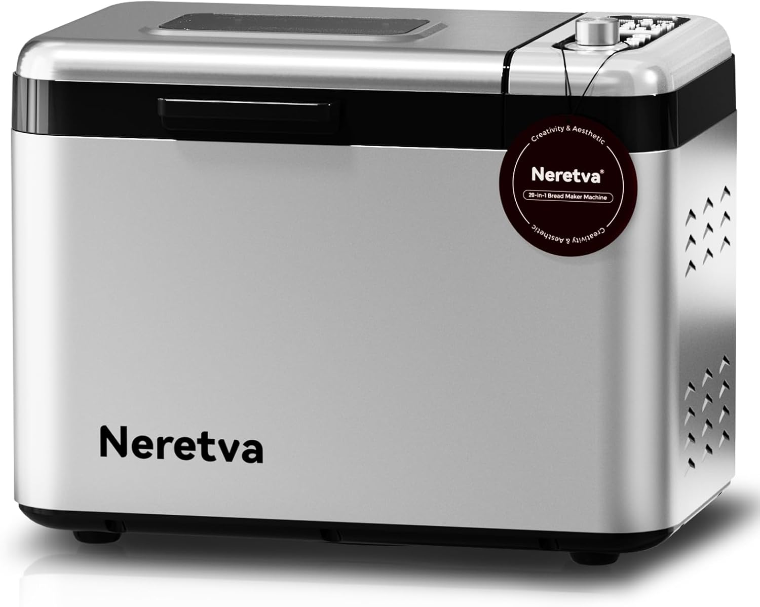 Neretva 3.3LB &15-in-1 Bread Maker Dual Heaters with Auto Nut Dispenser