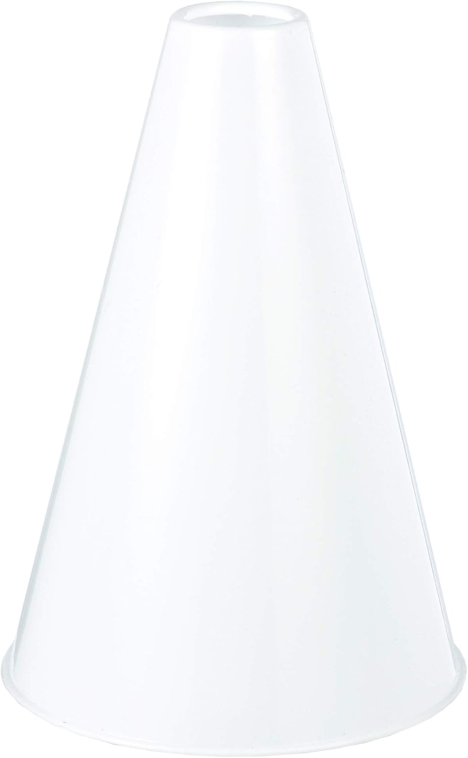 White Plastic Megaphone (8.25" x 6") – 1 Pc - Eco-Friendly & Lightweight Design - Ideal For Sports Events, Parties & Cheerleading