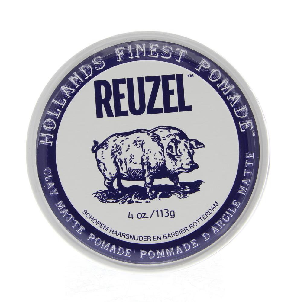 REUZEL Clay Matte Pomade, Medium All Day Hold, Water Soluble Styling, Matte Finish and Flake Free, Easy To Wash Out, For All Hair Types