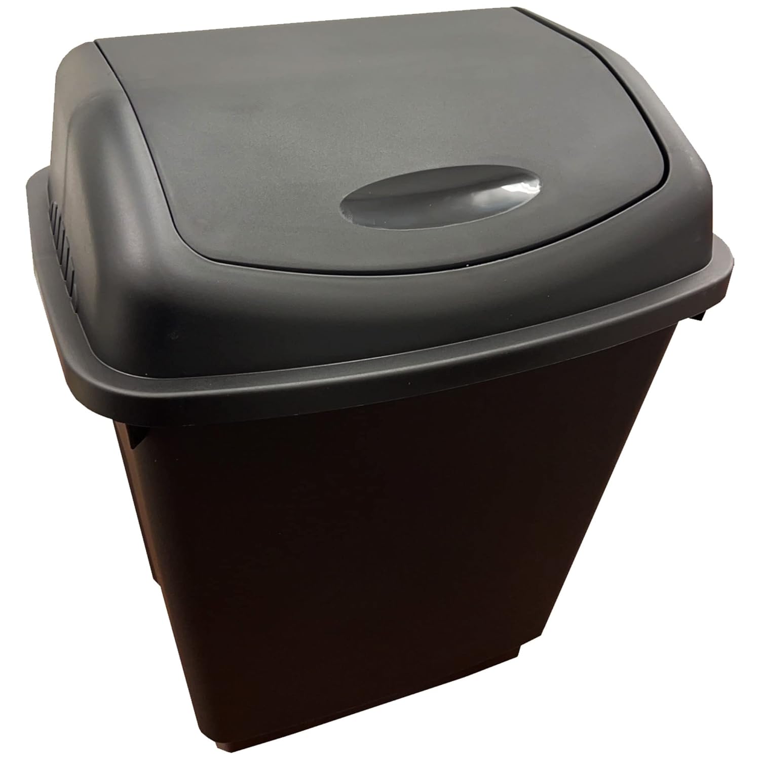 STORM TRADING GROUP 50L Black Swing Bin Waste Rubbish Recycling Flip Top Dustbin For Home Kitchen Office Bin (1)