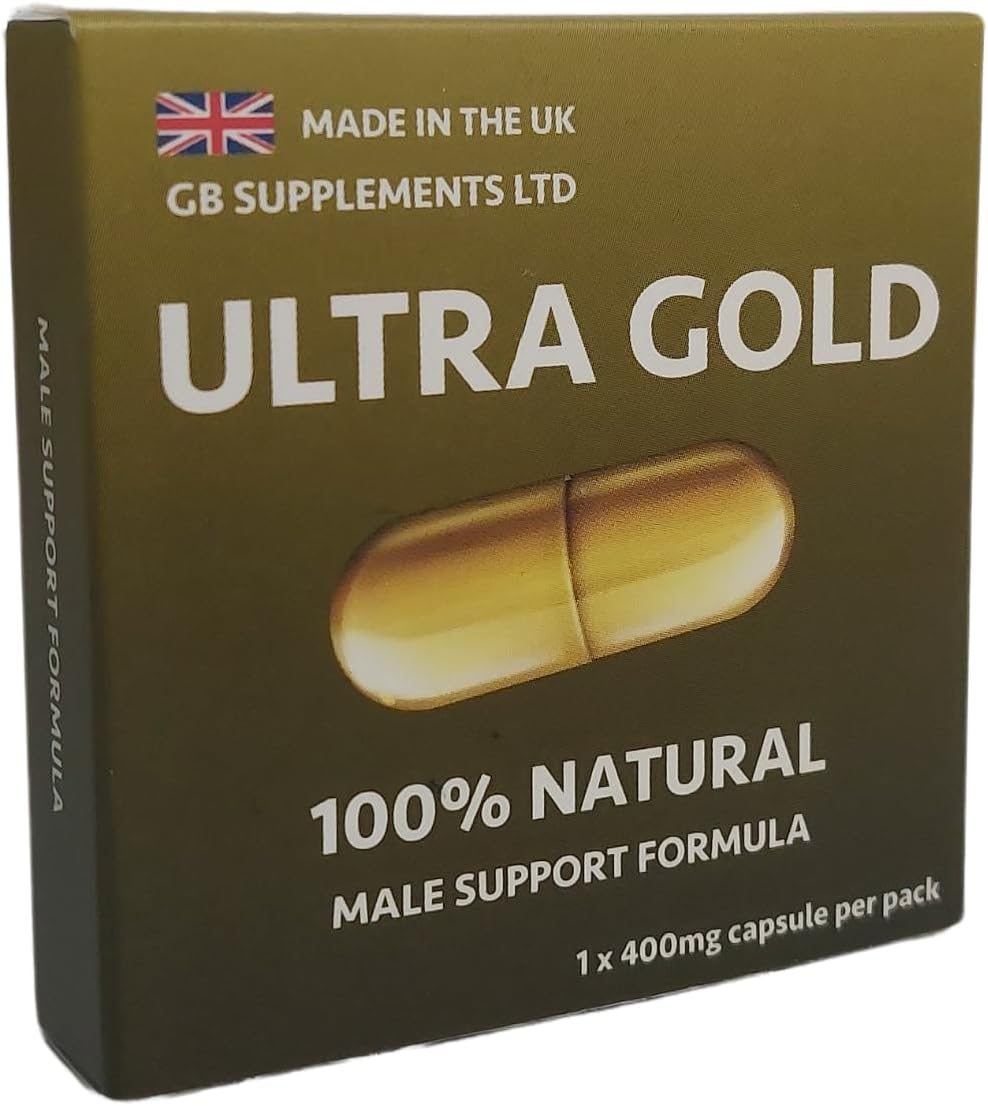 12 x Ultra Gold high Strength Capsules with Delay, 100% Herbal Sexual Support Supplement for Men! Stamina, Libido, Endurance Support