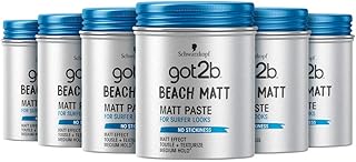 Schwarzkopf got2b Beach Matt Surfer Look Matt Paste 3.5 oz - Pack of 6
