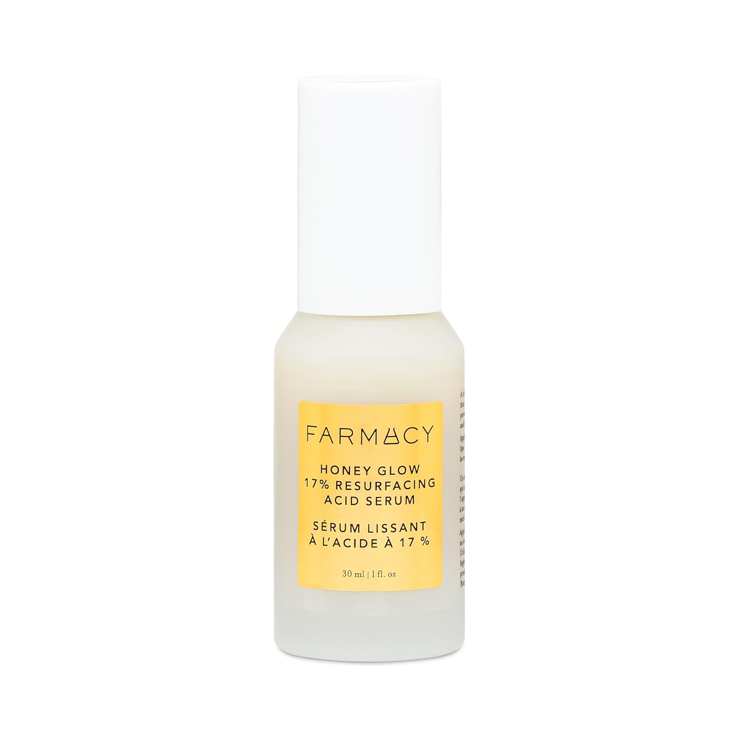 Farmacy Face Exfoliator Serum - Honey Glow 17% AHA + BHA Liquid Exfoliant & Salicylic Acid Serum - Resurfacing Skin Care for Reduced Pores + Texture - Hydrates Skin for an Overall Glow (30ml)