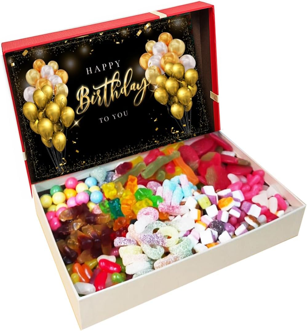 Happy Birthday Pick & Mix 1kg Hamper Gift Box Random Pick and Mix Sweets Assortment for Birthday Gift