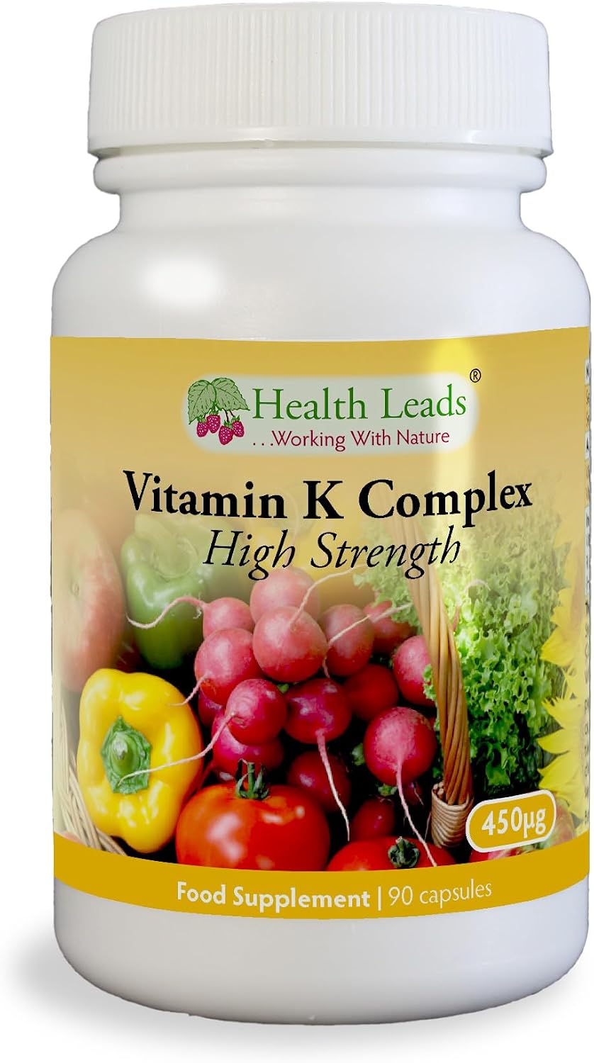 Vitamin K Complex 450mcg | K1 & K2 MK-7 | 90 Caps | Health Leads