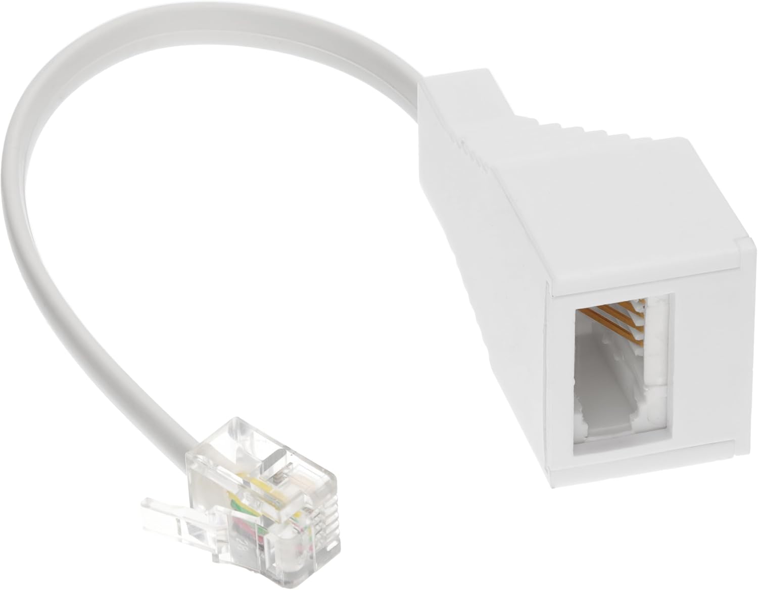 kenable RJ11 4 Wire to BT Telephone Female Socket for Wireless Router/Virgin Hub to UK Adapter 10cm Router Phone socket to BT Socket Convertor