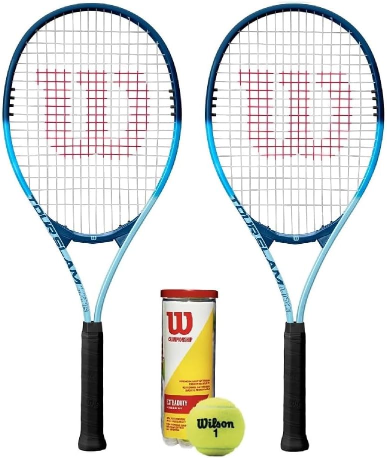 Wilson Tour Slam Lite 50/50 Black-Black Tennis Racket Twin Set