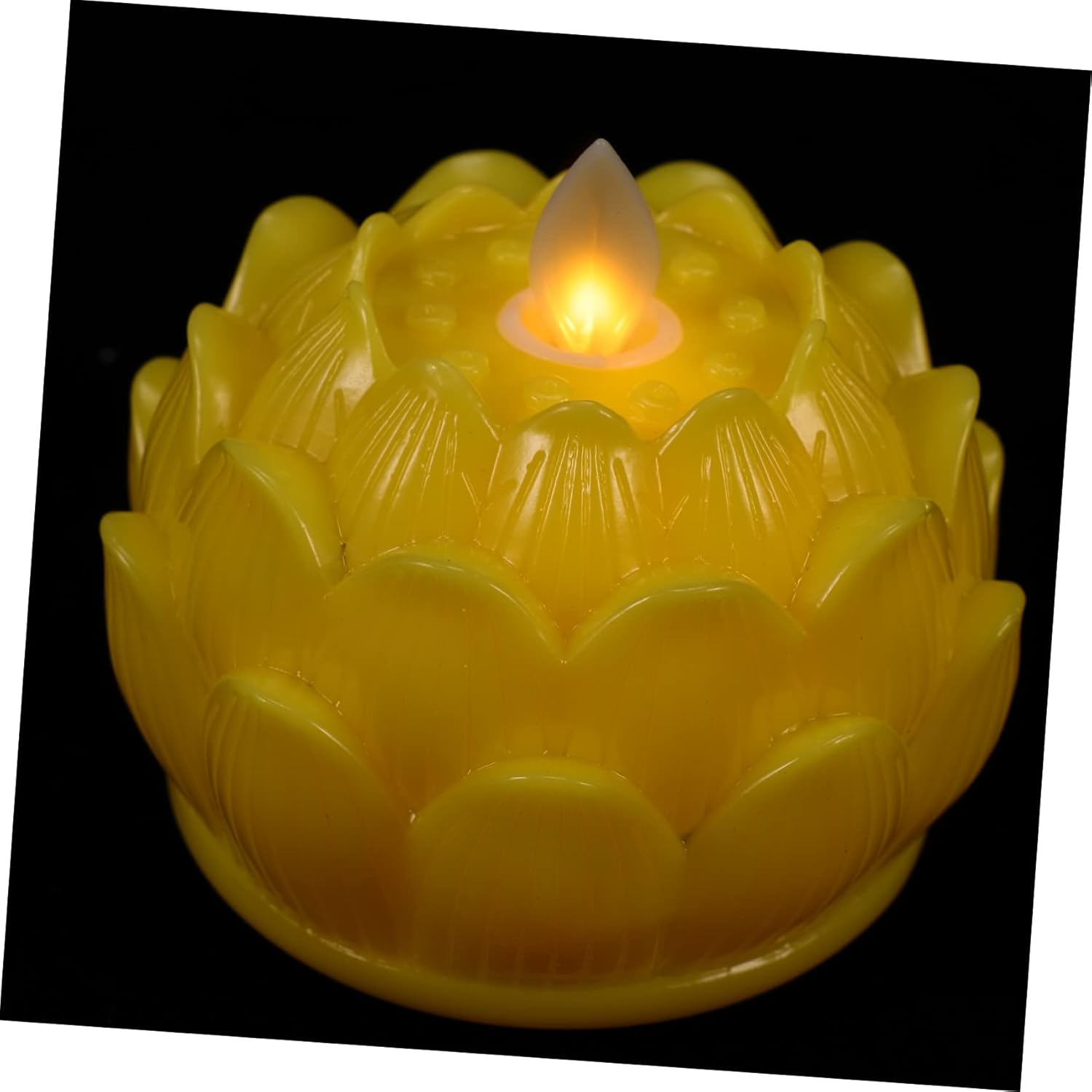6pcs Led Lotus Buddha Lamp Creative Home Temple Decor Unique for Buddha Table Lotus Shape Ornament for Spiritual Atmosphere