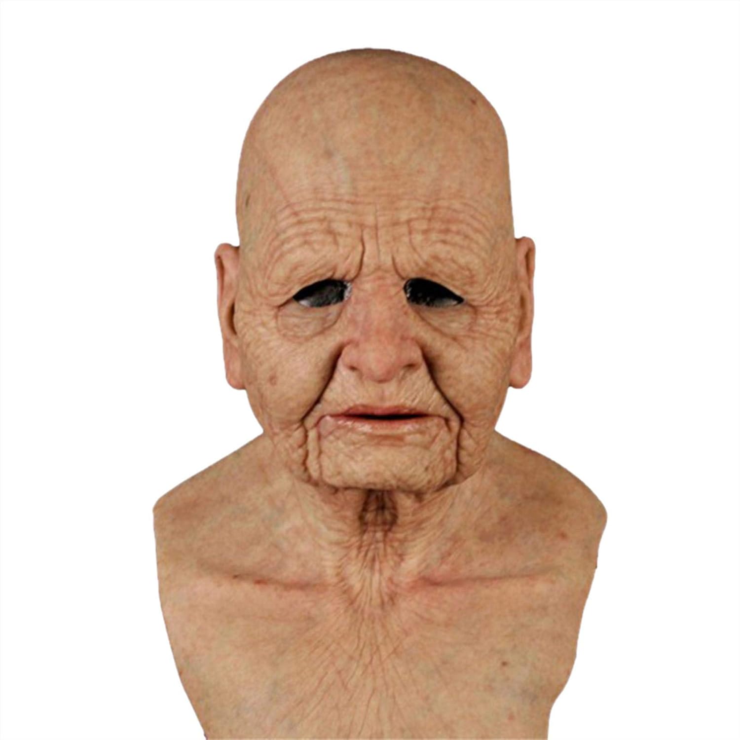 Halloween Masks Latex Scary Old Man Masks Latex Old Man Headdress Props Zombie Masks Suitable for Halloween, Easter, Christmas, Carnival, Role Play and Other Festivals