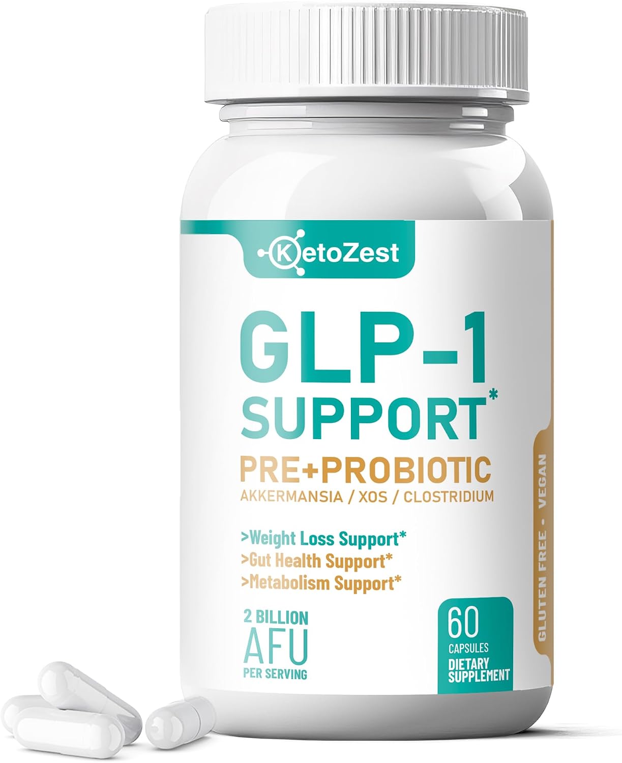 GLP-1 Support Weight Loss Probiotic Prebiotic Supplement