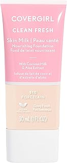 COVERGIRL Clean Fresh Skin Milk Foundation, Hydrating Foundation, Vegan, 1 Count, (packaging may vary)