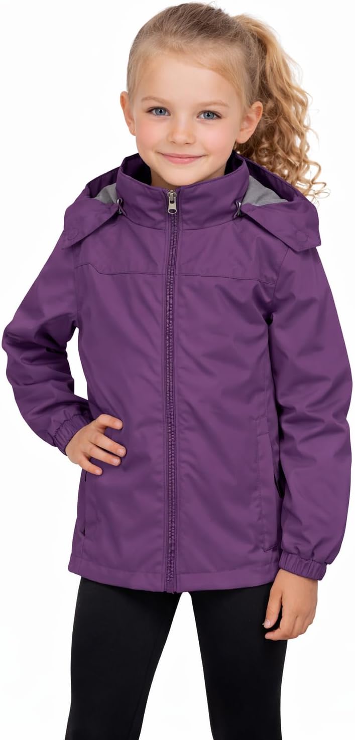 Blu Apparel Kids Waterproof Jacket Childrens Rain Coat ideal for School Coat, Walking Windproof Jacket, Childrens Rain Jacket