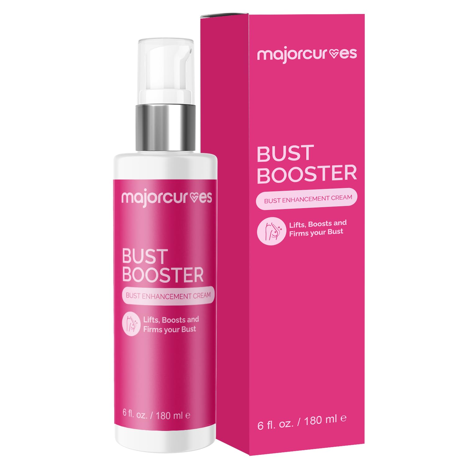 Bust Booster Breast Enhancement Cream – Firming and Lifting Formula for Bigger, Fuller, Rounder Curves and Volume – Natural Bust Enhancer for Women – Made in USA