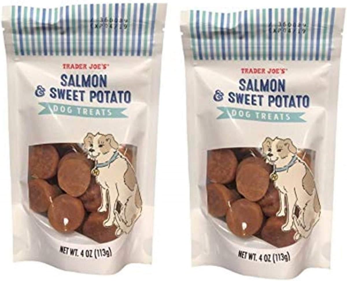 Trader Joe's Salmon and Sweet Potato Dog Treats 4 Oz, (2 Pack)