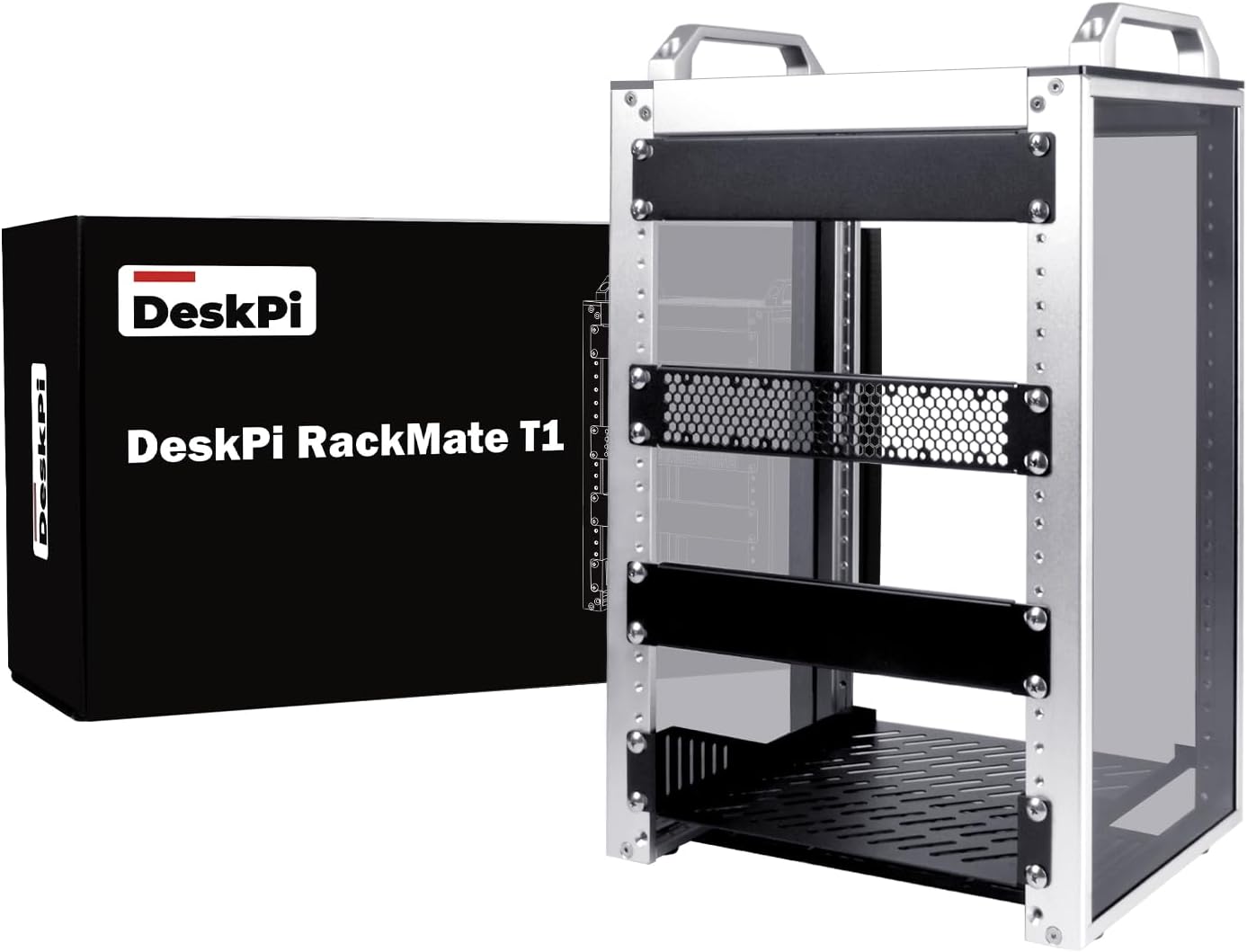 GeeekPi 8U Network Rack, 10 inch Mini Server Rack for Network, Servers, Audio, and Video Equipment, DeskPi RackMate T1, 7.87 inch Depth