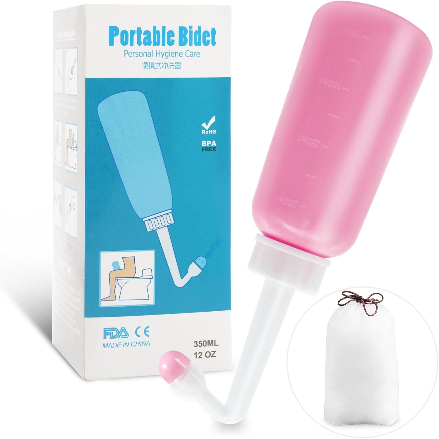 Peri Bottle for Postpartum Care,12 OZ Perineal Bottle Postpartum Essentials Upside Down Peri Bottle for Perineal Recovery and Cleansing After Birth