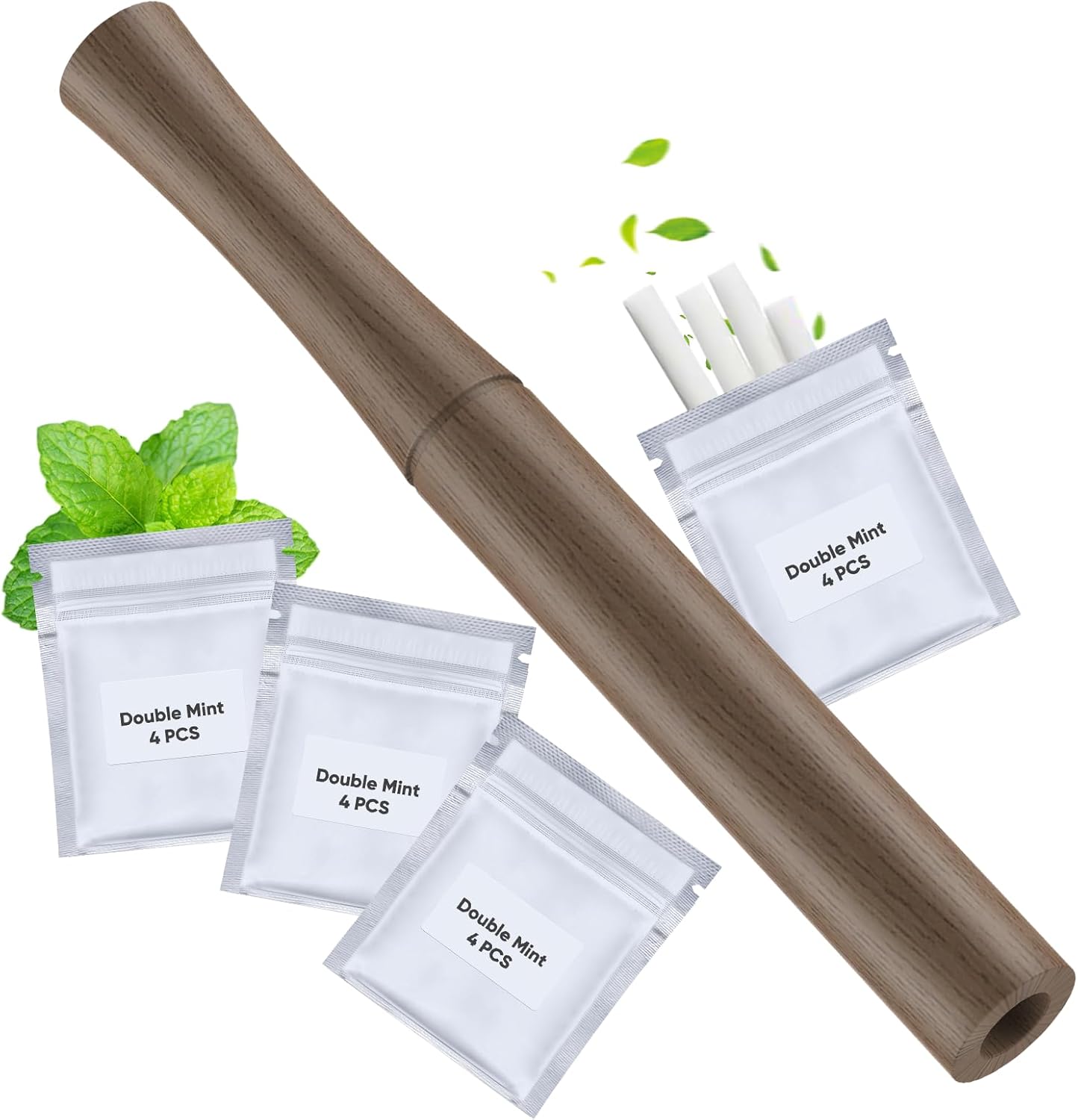 Portable Air Flavored Device,Natural Plant Ingredients,Rejuvenate The Body and Bring Health, Four Packs of Replaceable Inserts,Support Long-Term Use
