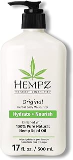 Hempz Original, Natural Hemp Seed Oil Body Moisturizer with Shea Butter and Ginseng, Original Scent, Floral Banana, 17 Fl.Oz ( Packaging may vary )