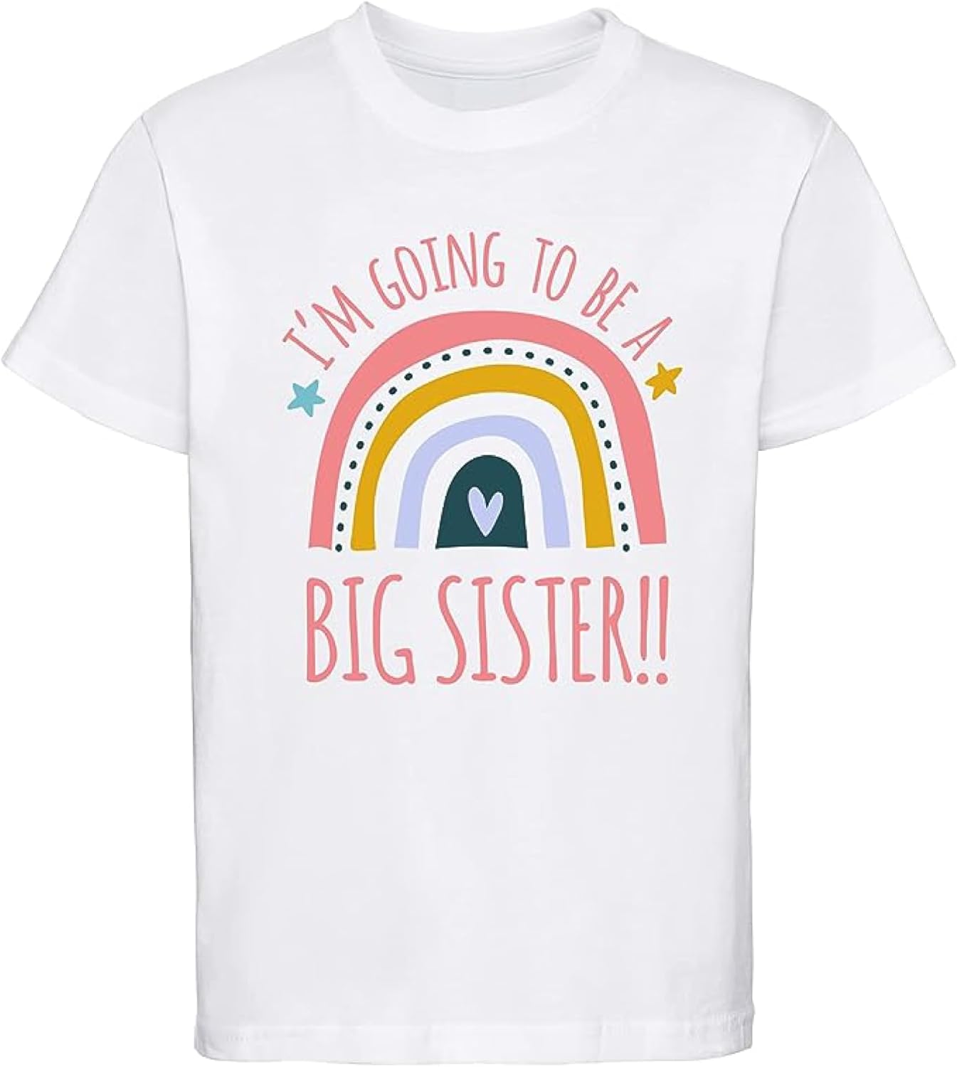 Dovitee Kids I'm Going to be a Big Sister - Cute Pastel Rainbow Graphics t-Shirt for Baby, Toddler or Youth