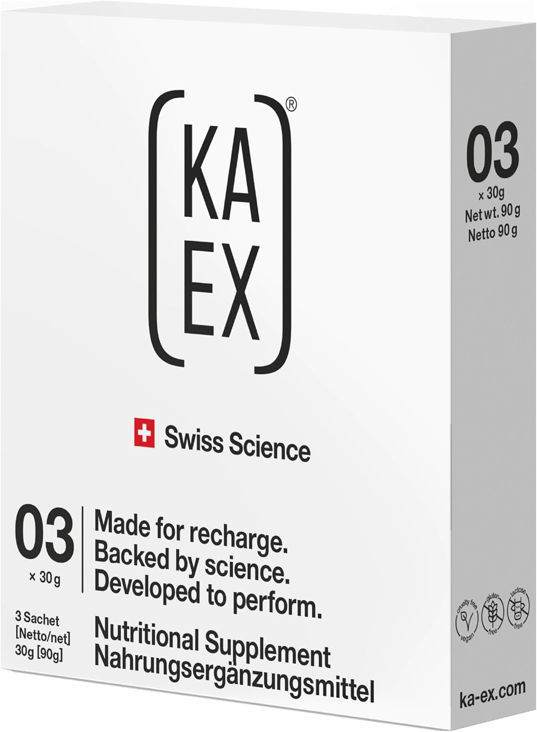 KA-EX | Cortisol-Stress-Reducer | Ashwagandha Alternative | Phosphatidylserine, Choline, L-Glutamine, L-Tryptophan, Riboflavin | Vegan, Low-Calorie, Gluten-Free