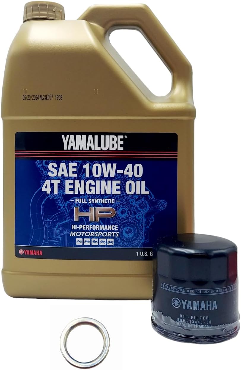 Yamaha TRACER 900 (2019-2024) all Models Oil Filter Change Kit Yamaha Part# 5GH-13440-80-00 and 1 Gallon All Purpose LUB-10W40-FS-04