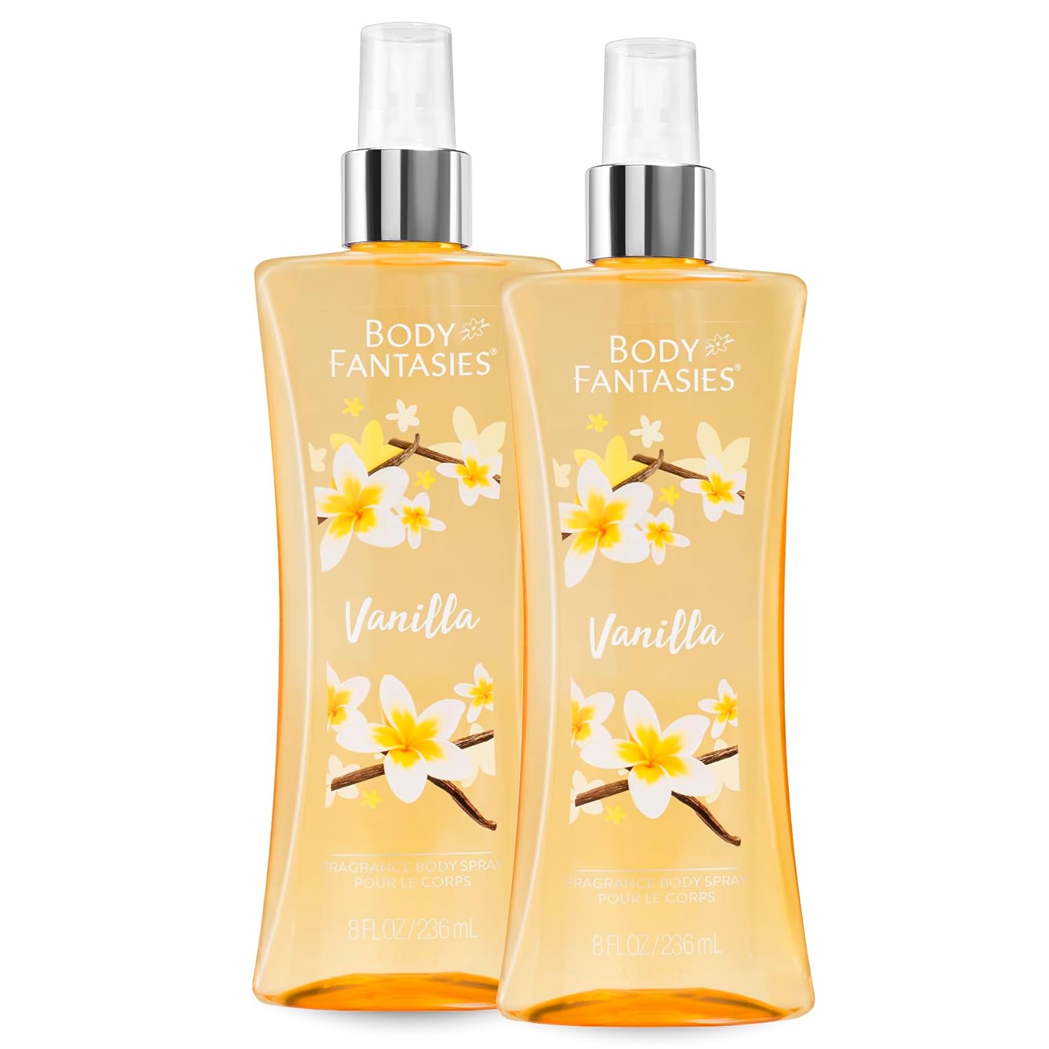 Body Fantasies Signature Fragrance Body Spray, Vanilla, 8 fl oz (Pack of 2)