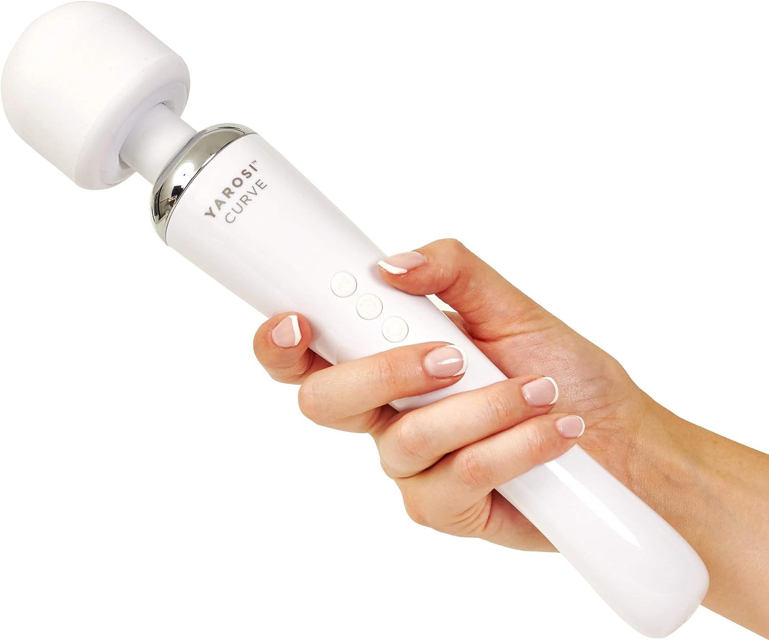 Yarosi Cordless Curve Therapeutic Device - 8 Powerful Speeds and 20 Patterns - for Muscle Aches and Sports Recovery - Rechargeable - Travel Friendly - White