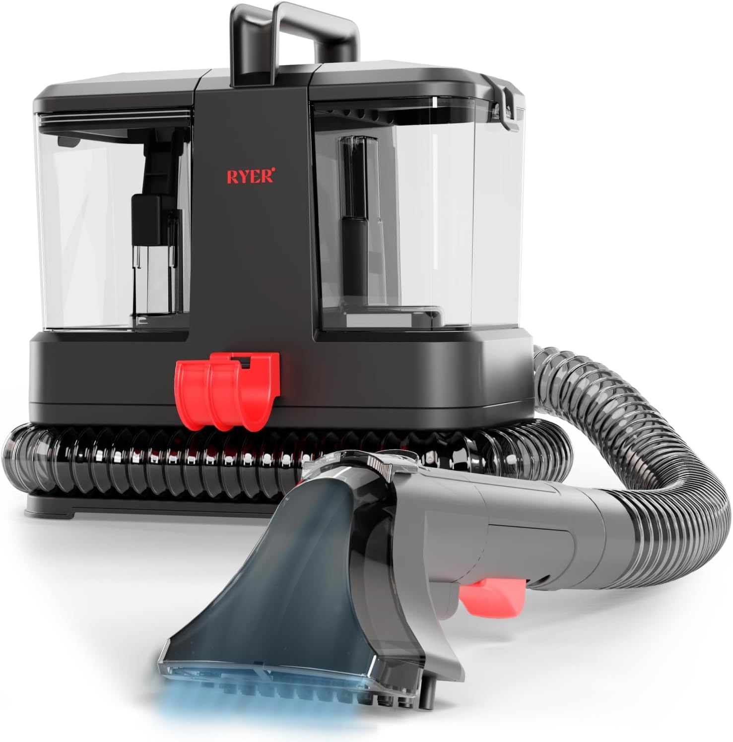 RYER Spot Cleaner & Carpet Cleaner Machine – Dual Tank with 0.8L Volume – Sofa and Mattress Cleaner – For Carpets, Upholstery & Car Seats – Portable & Compact Storage